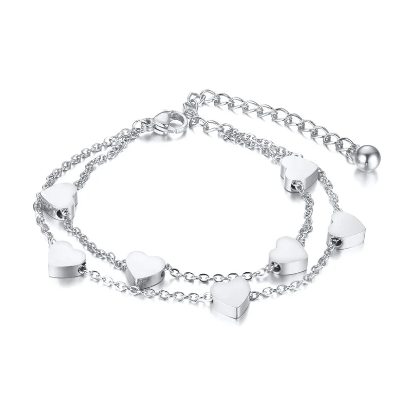 Love Hearts Charm Bracelet