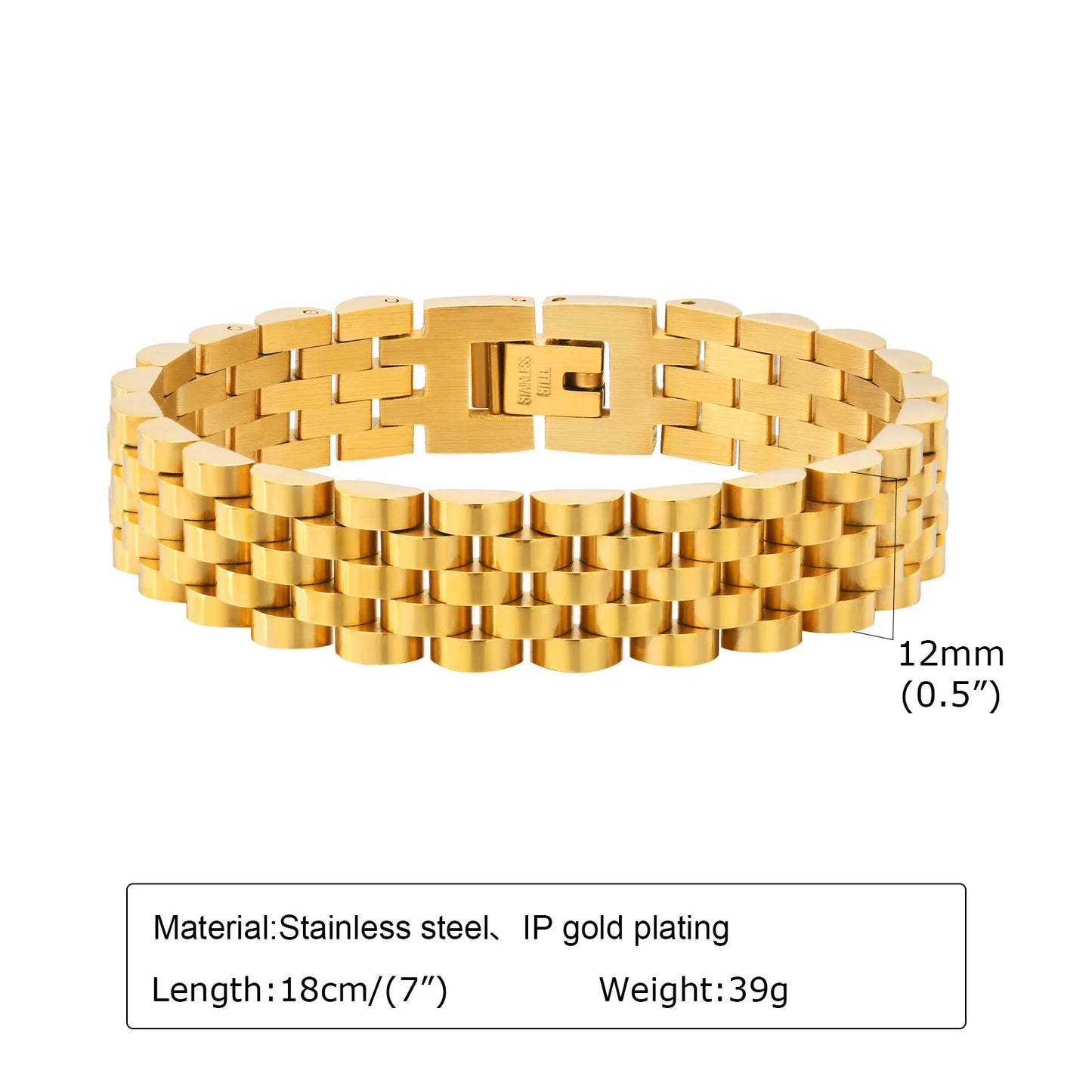 Rhianna 12mm Unisex Watch Band Bracelet