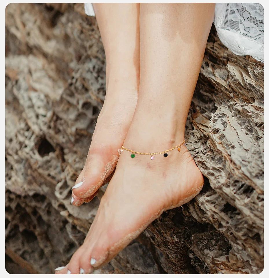Zircon Summer Anklet