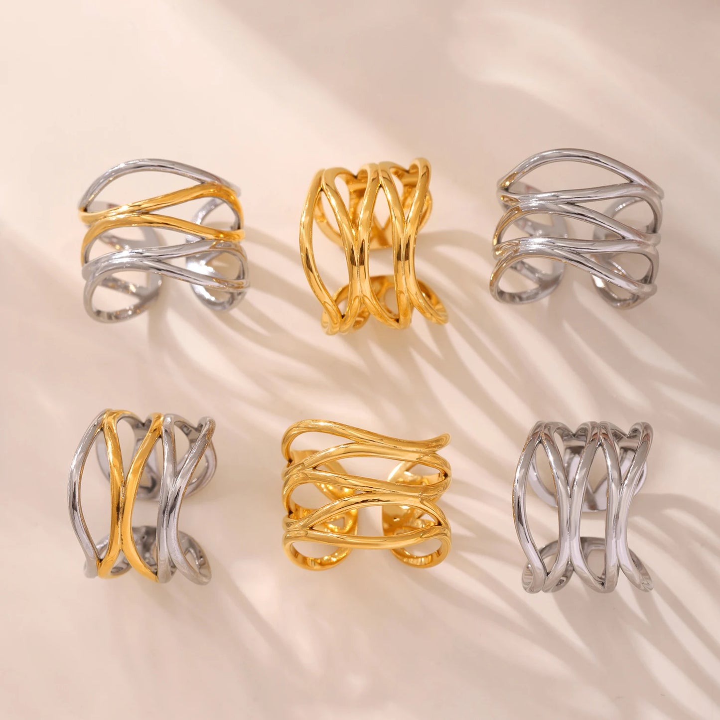Stainless Steel Ring for Women Hollow
