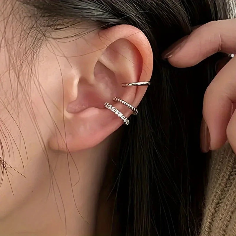 Cleo Korean Design Stainless Steel Clip Earrings No Piercing