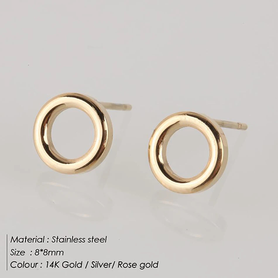 Jasmine Round Stud Earrings