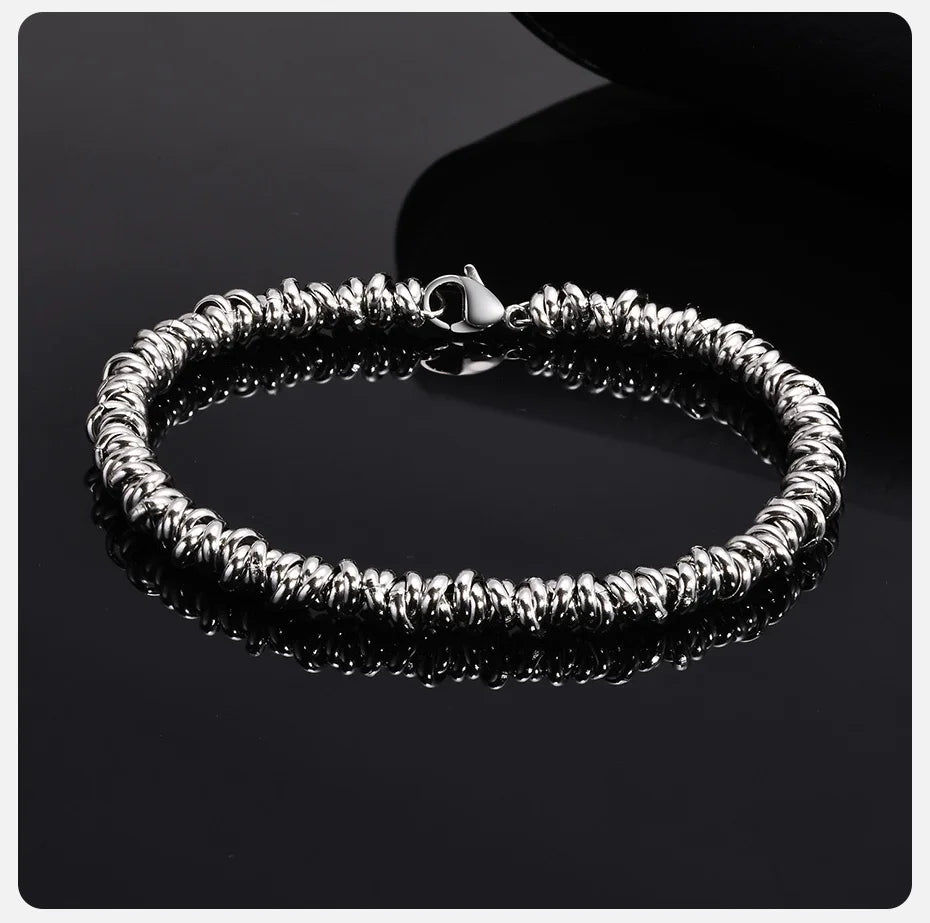 Everlasting Love Unisex Irregular Twisted Stainless Steel Bracelets