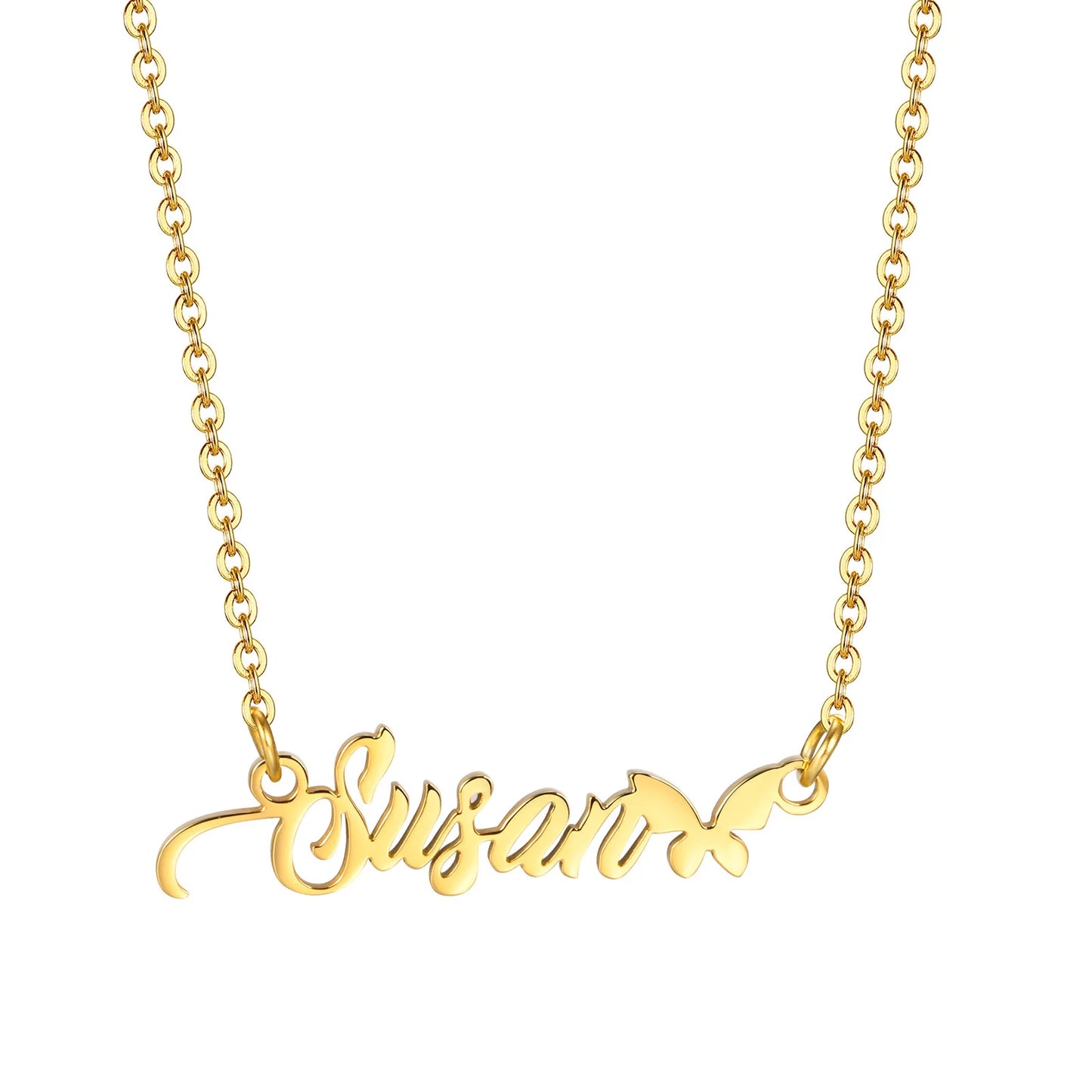 Custom Name Necklaces for Girls and Boys, Stainless Steel