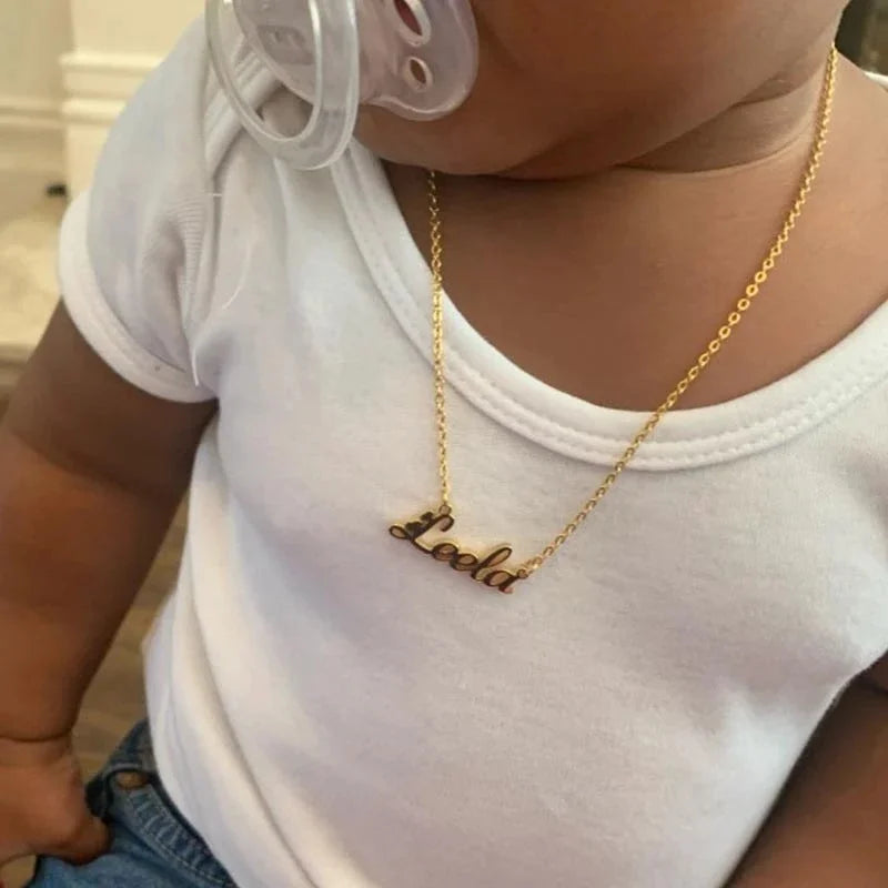 Custom Name Necklaces for Girls and Boys, Stainless Steel