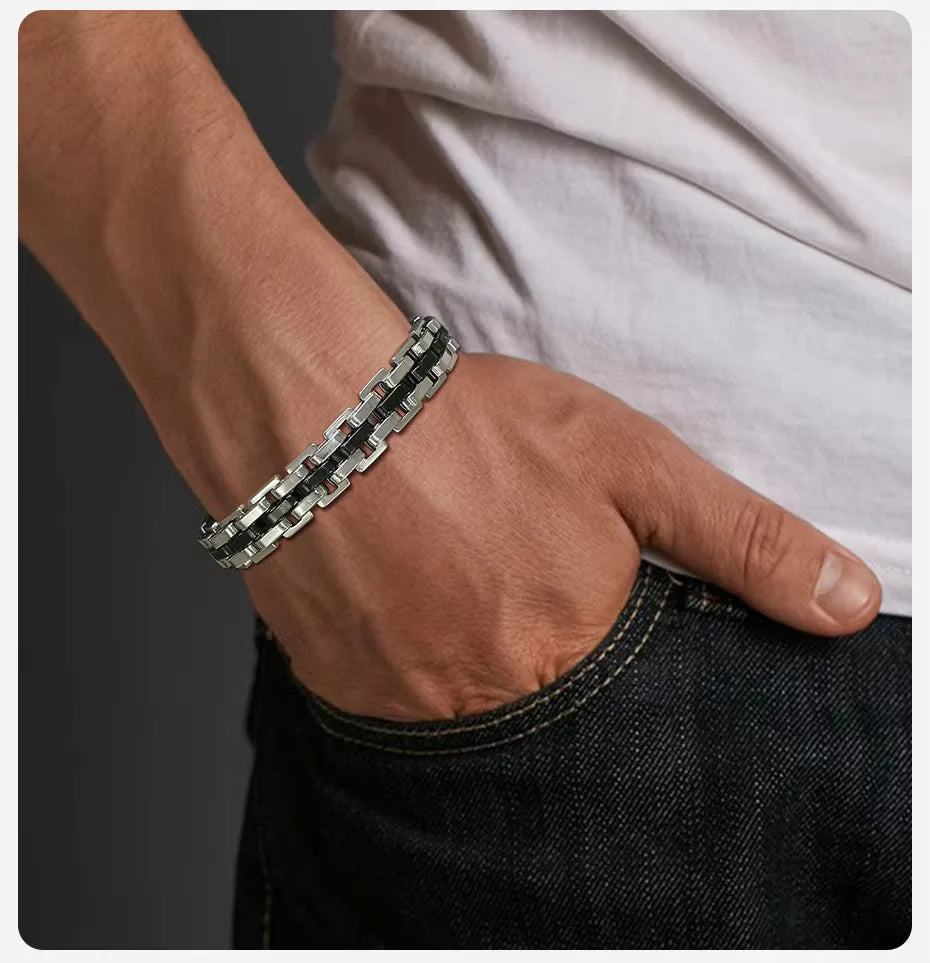 Ares Strap Chain Bracelet for Men Stainless Steel