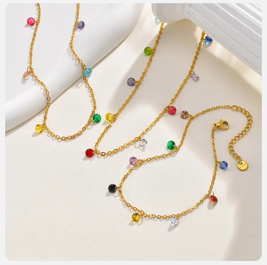 Zircon Summer Anklet