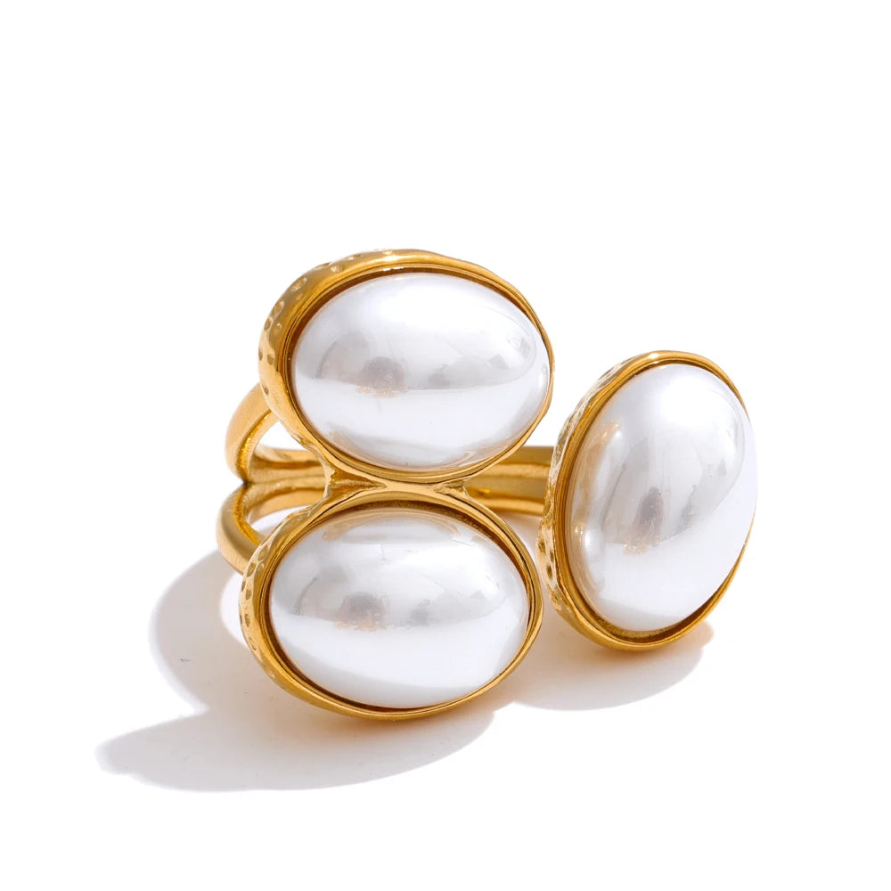 Zante Natural Aventurine Agate Stone Adjustable Ring