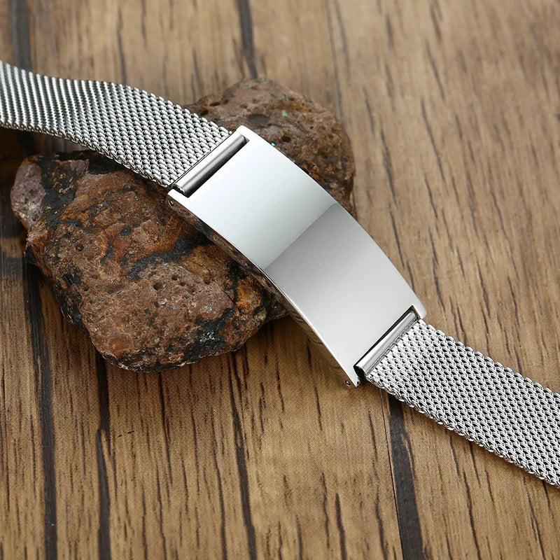 Achilleas Adjustable Bracelets for Men Women Mesh Band Stainless Steel