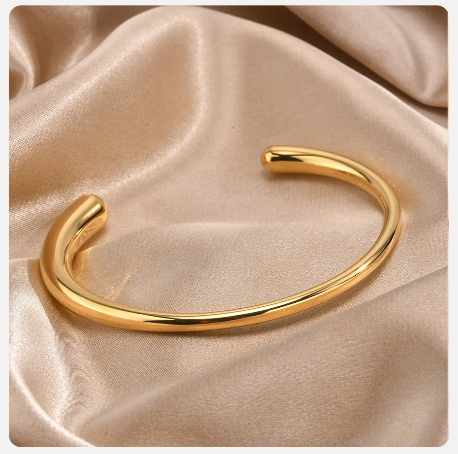 Waterdrop End Cuff Bracelet