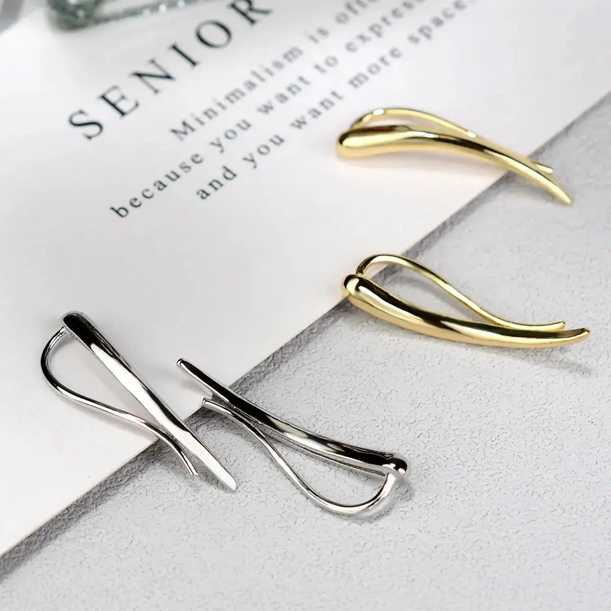 Chloe Curved Stud Earrings