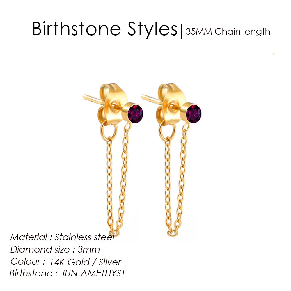 Tonia Birthstone Earrings