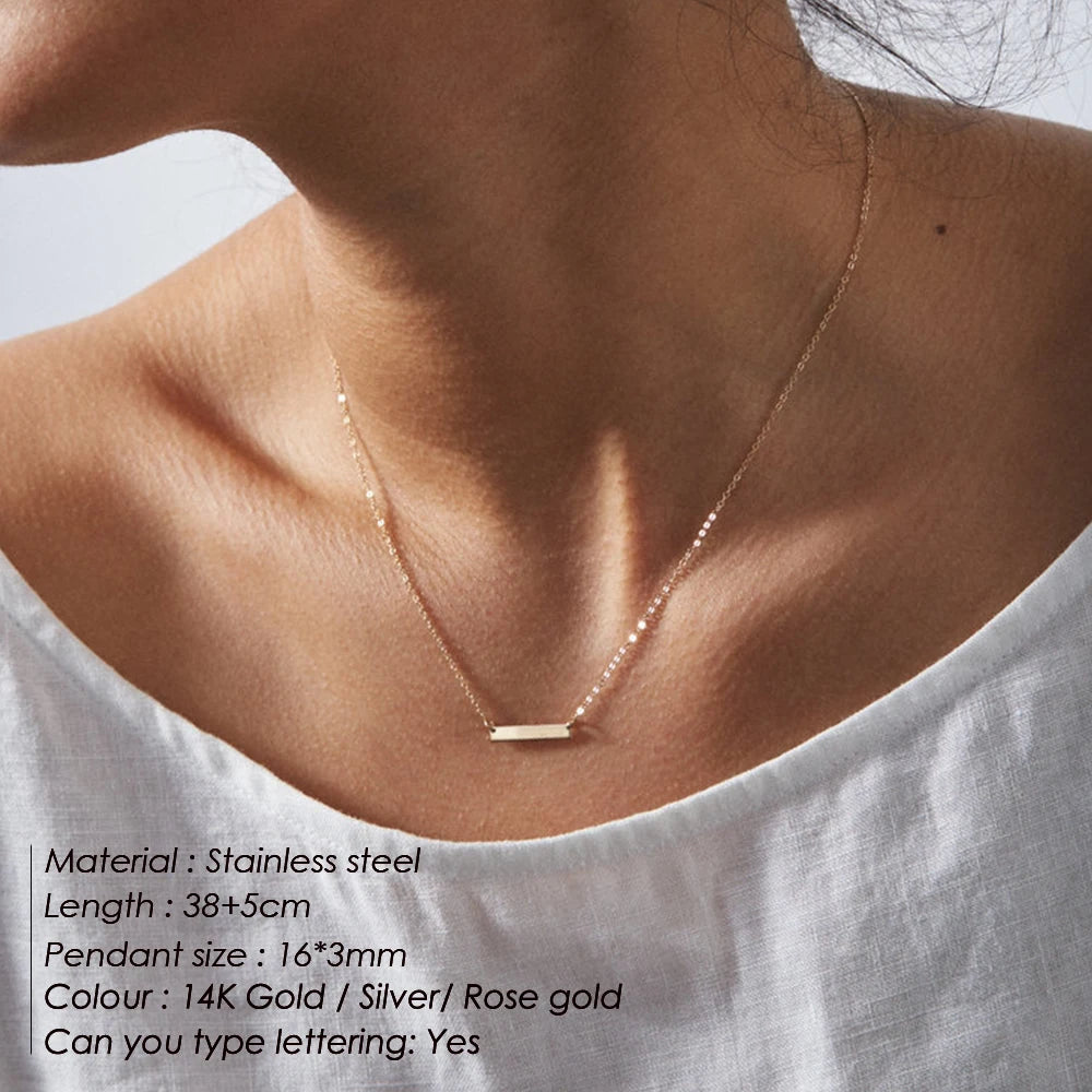 Penelope Minimalist Chokers Stainless Steel Necklace Dainty Gold