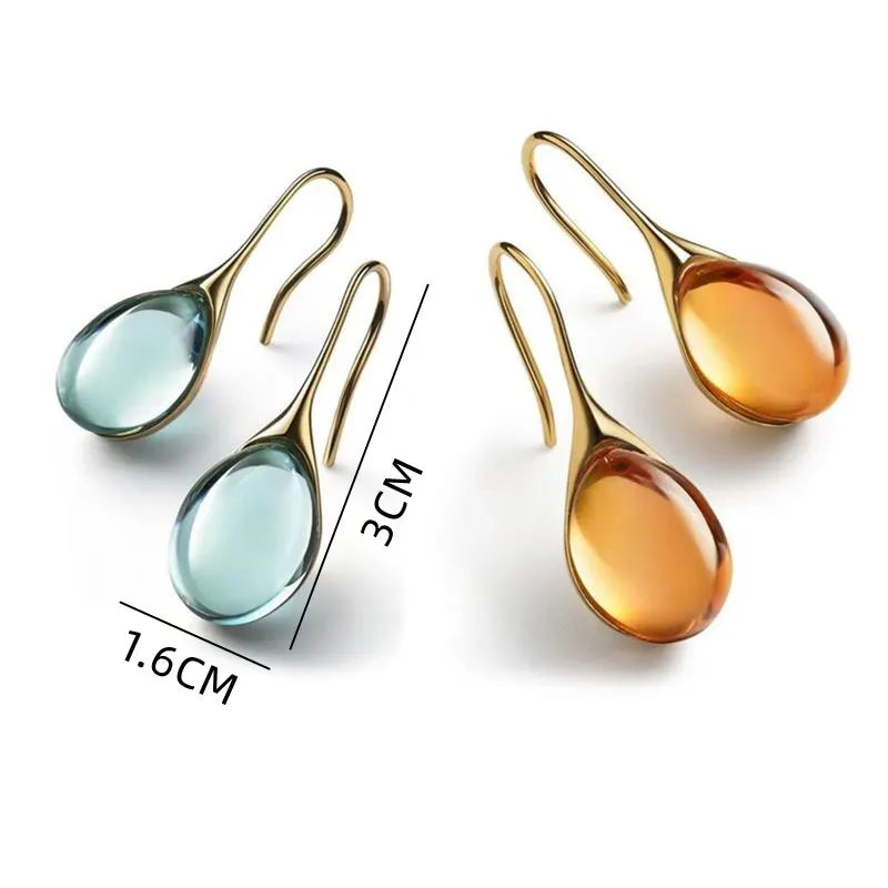 Cat's Eye Stones Colourful Fashion Earrings