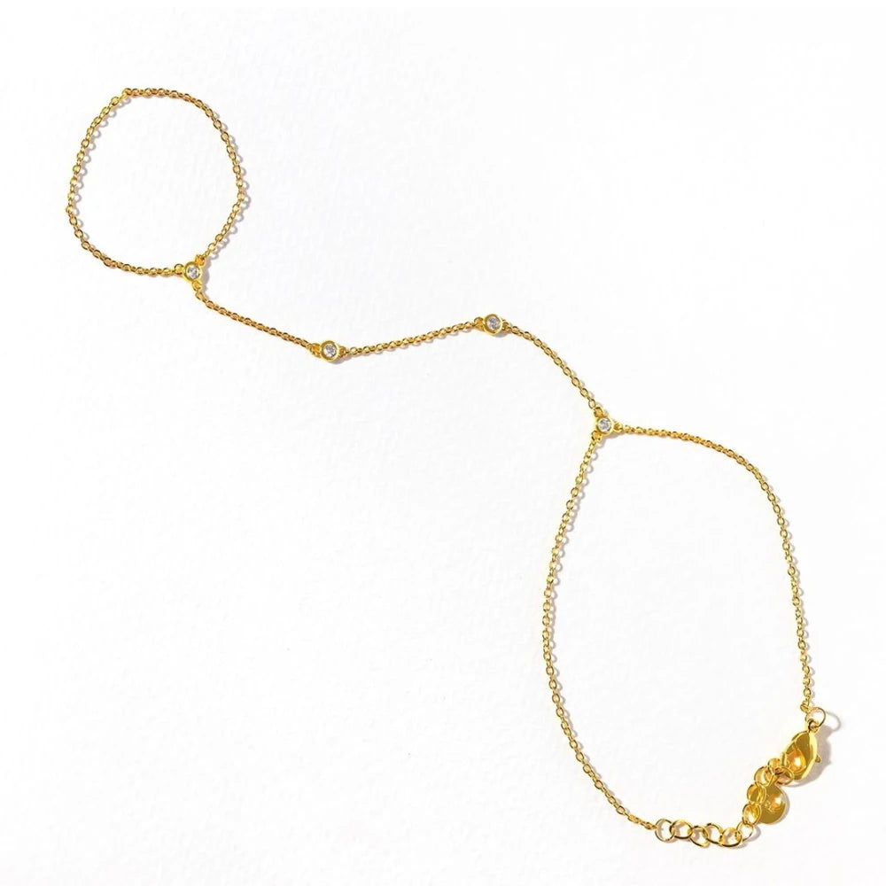 Zahra Hand Chain Bracelet 18K Gold plated Stainless Steel