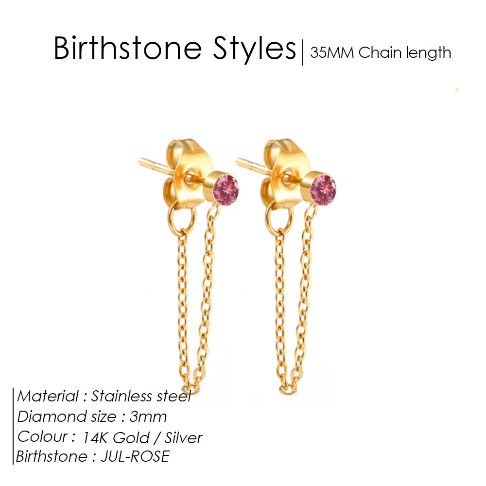 Tonia Birthstone Earrings