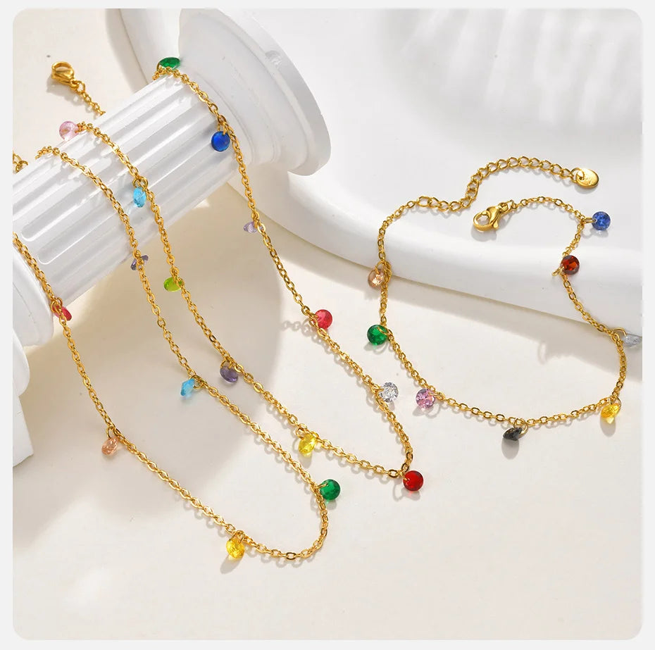 Zircon Summer Anklet