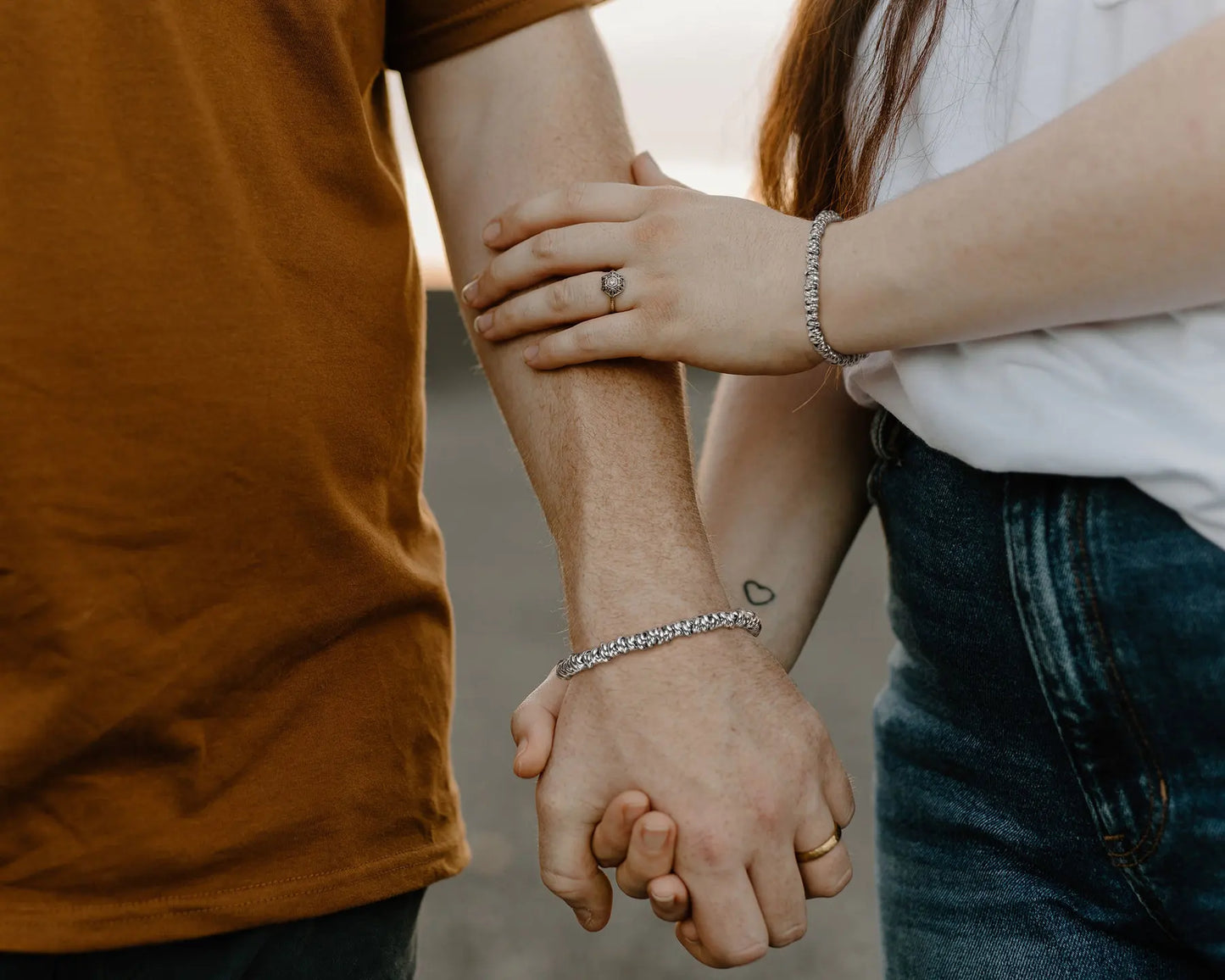 Everlasting Love Unisex Irregular Twisted Stainless Steel Bracelets