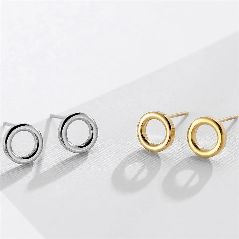 Jasmine Round Stud Earrings