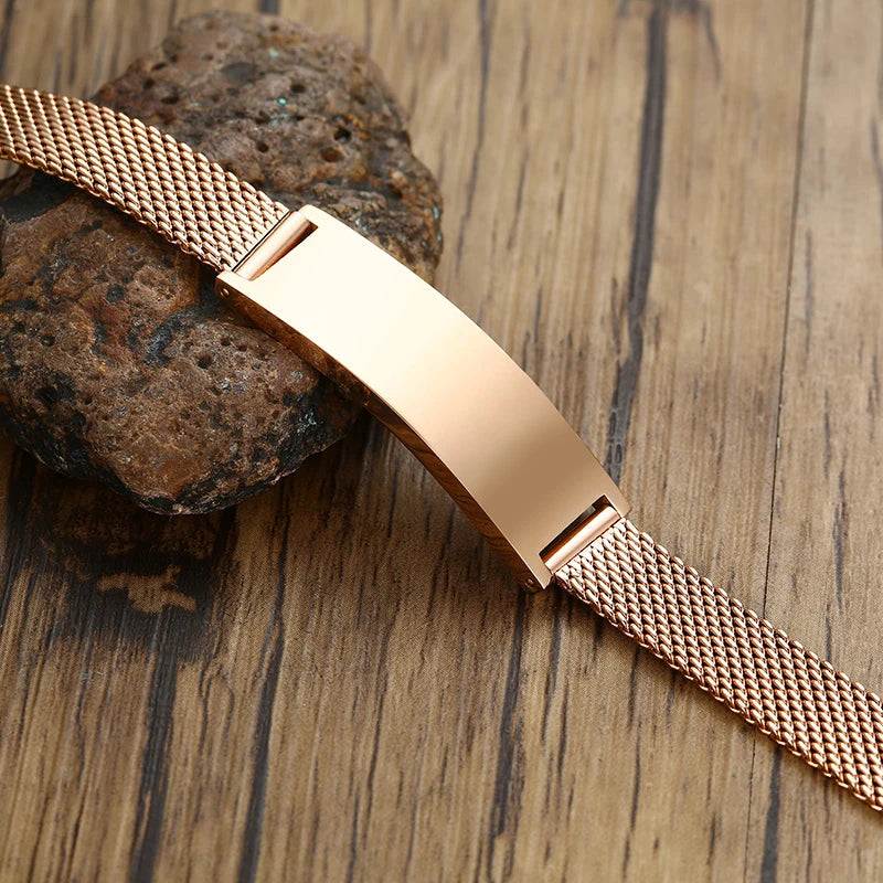 Achilleas Adjustable Bracelets for Men Women Mesh Band Stainless Steel