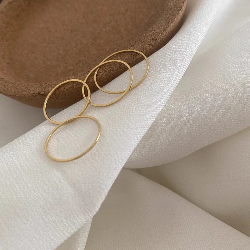 Extremely Thin Stainless Steel Anti-Tarnish Rings for Women