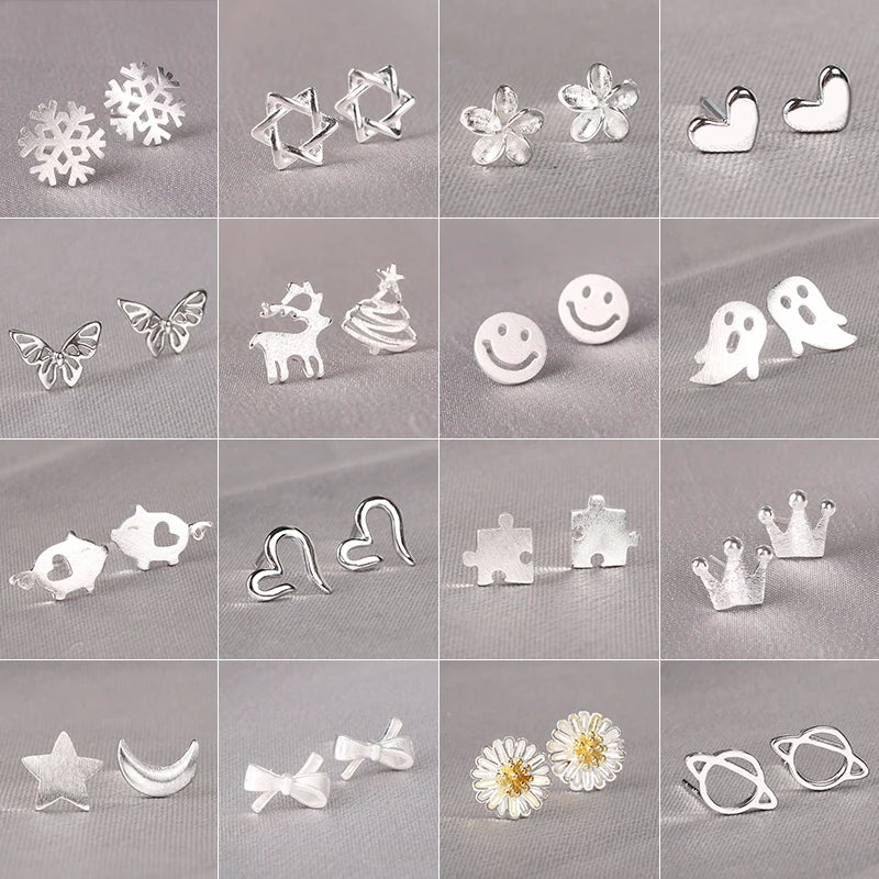 925 Silver Lovely Mini Stud Earrings