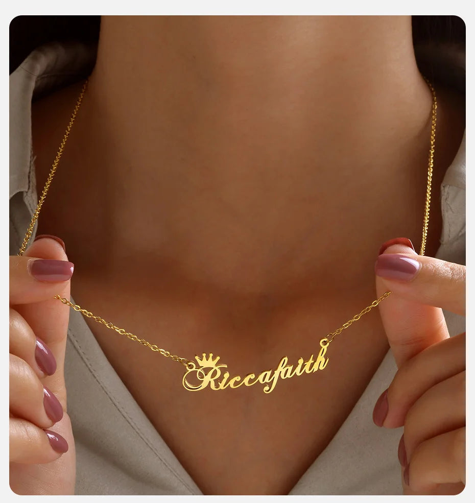 Custom Name Necklaces for Girls and Boys, Stainless Steel