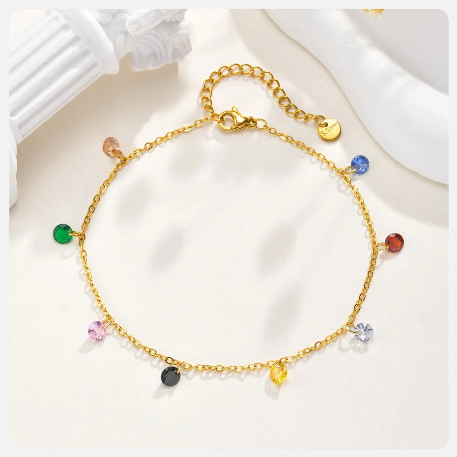 Zircon Summer Anklet