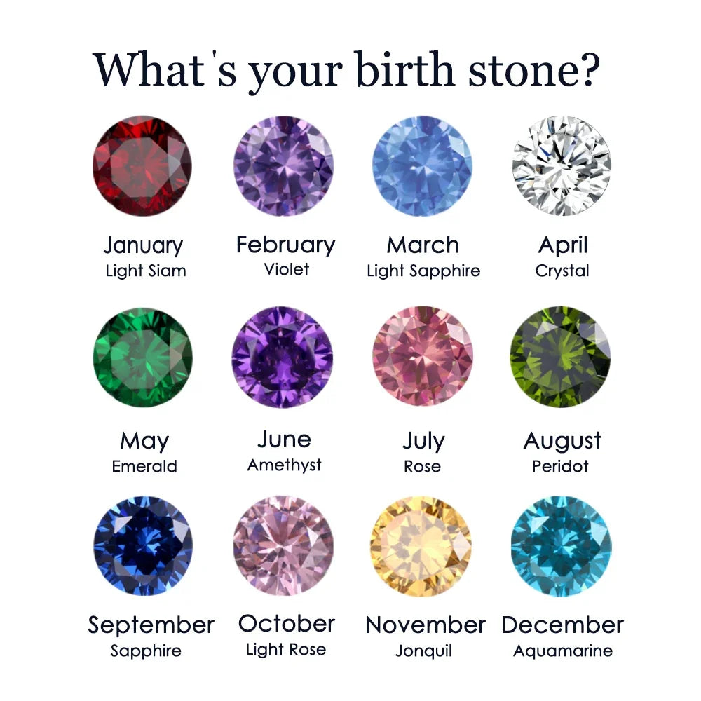 Erato Coloured Rhinestone Birthstone Stainless Steel Ring