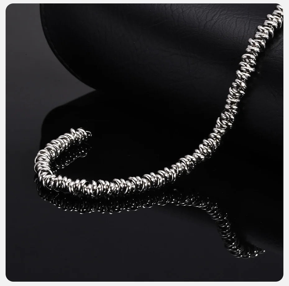 Everlasting Love Unisex Irregular Twisted Stainless Steel Bracelets
