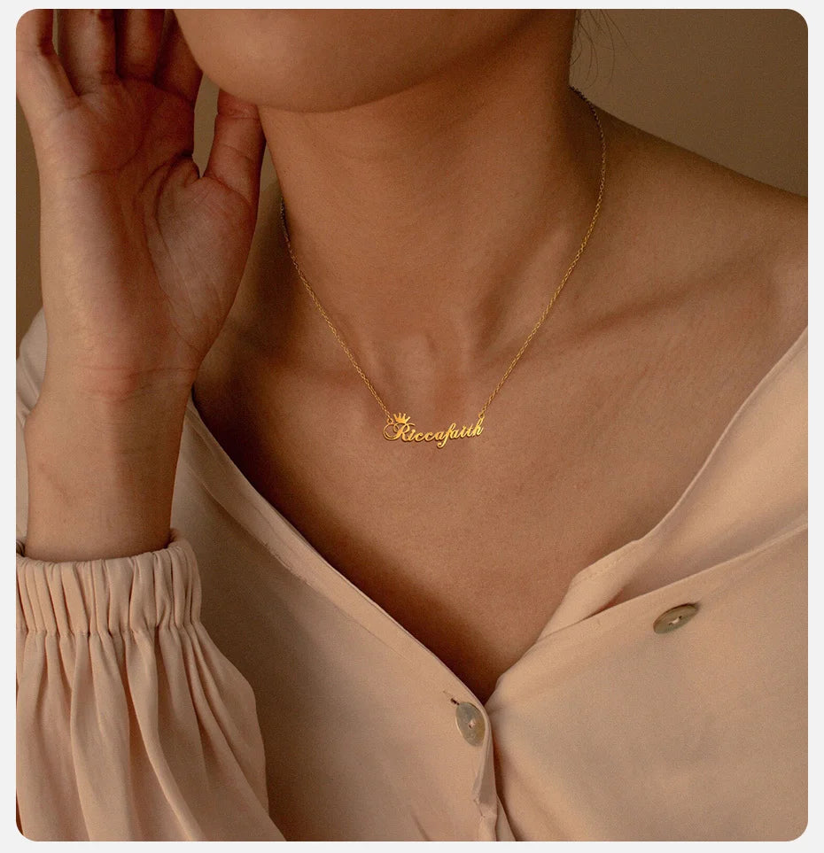 Custom Name Necklaces for Girls and Boys, Stainless Steel