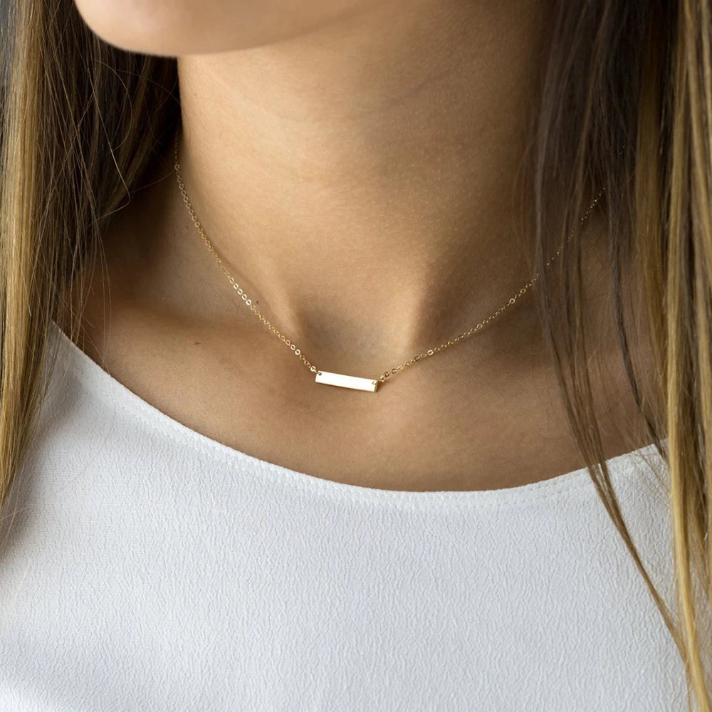 Penelope Minimalist Chokers Stainless Steel Necklace Dainty Gold