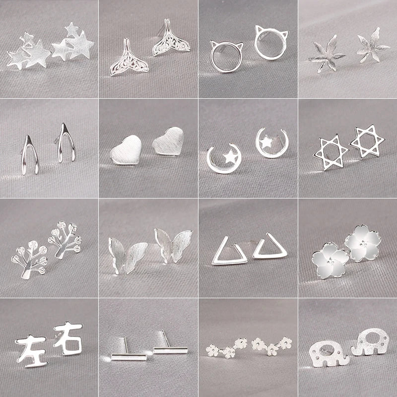 925 Silver Lovely Mini Stud Earrings