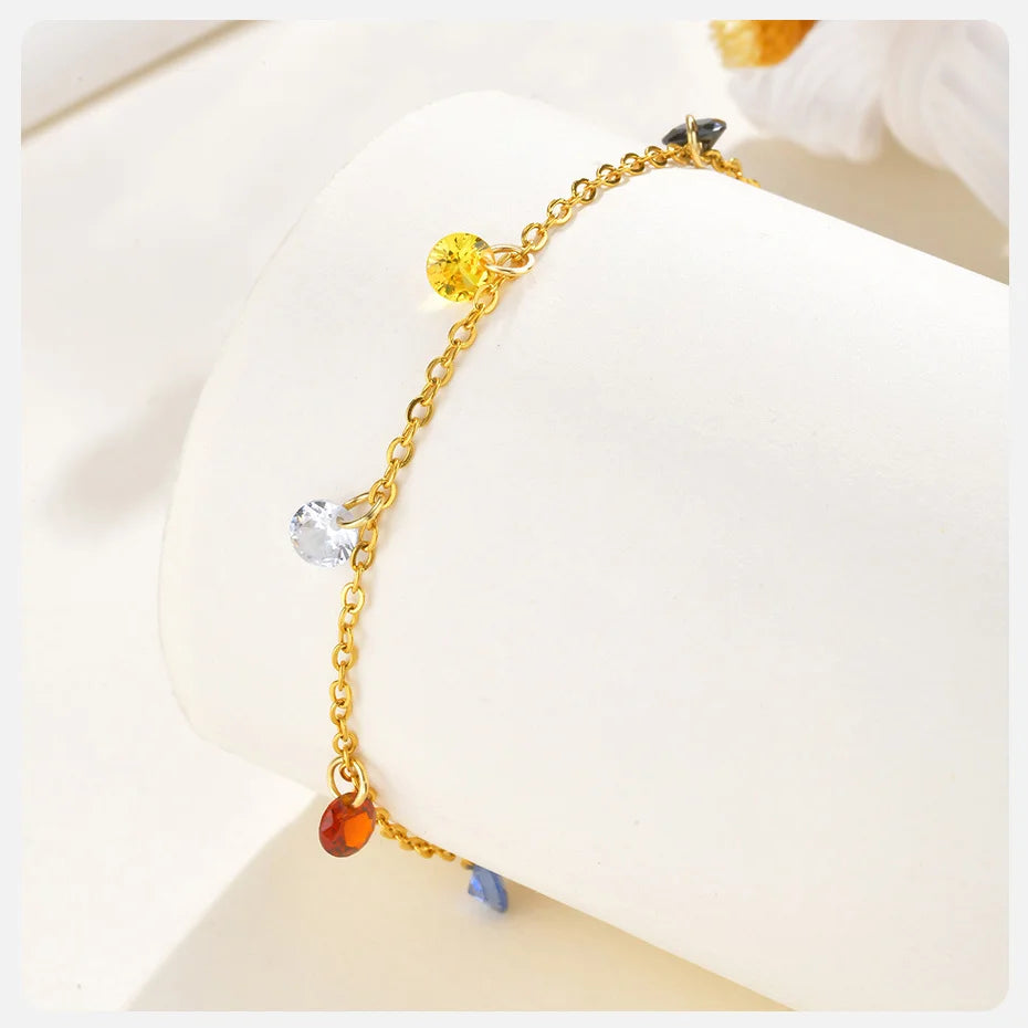 Zircon Summer Anklet