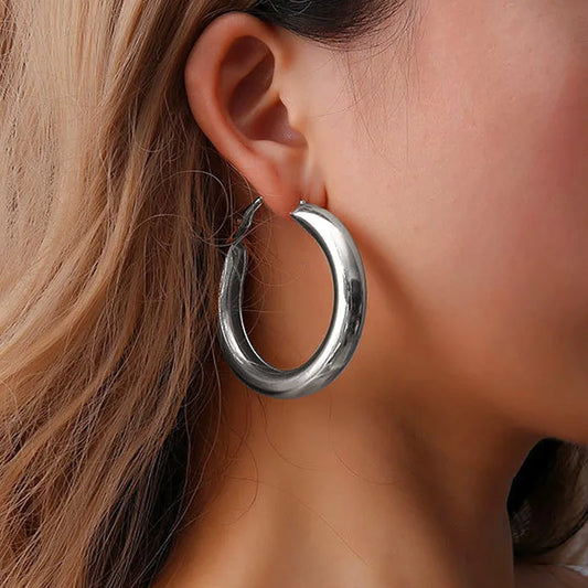 Betsy Large Hoops ( Silver colour)