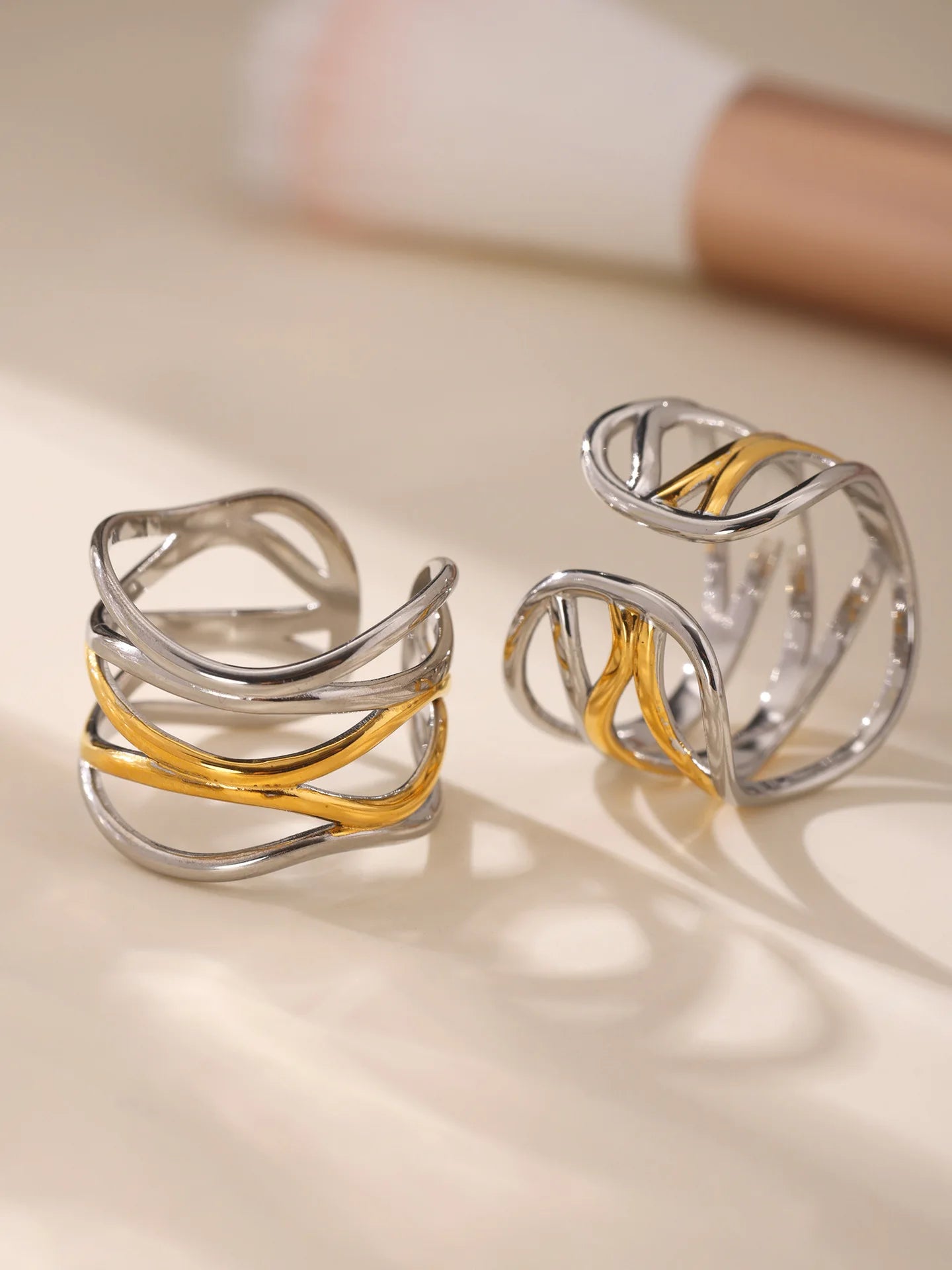 Stainless Steel Ring for Women Hollow