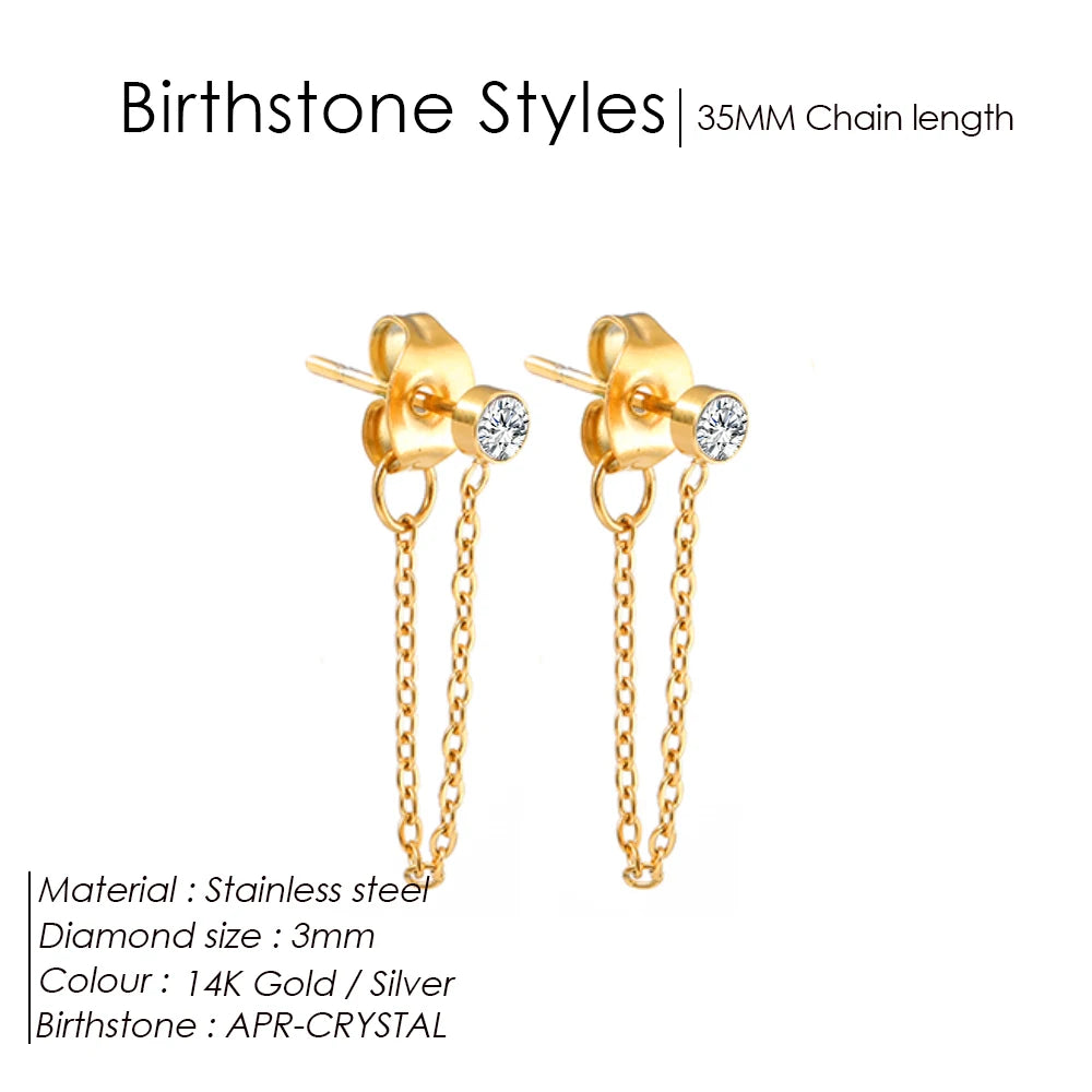 Tonia Birthstone Earrings
