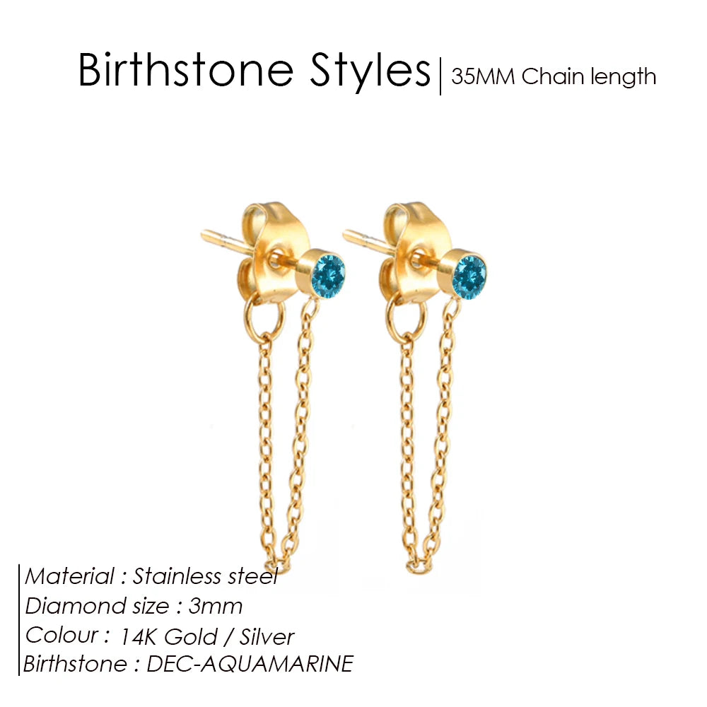 Tonia Birthstone Earrings