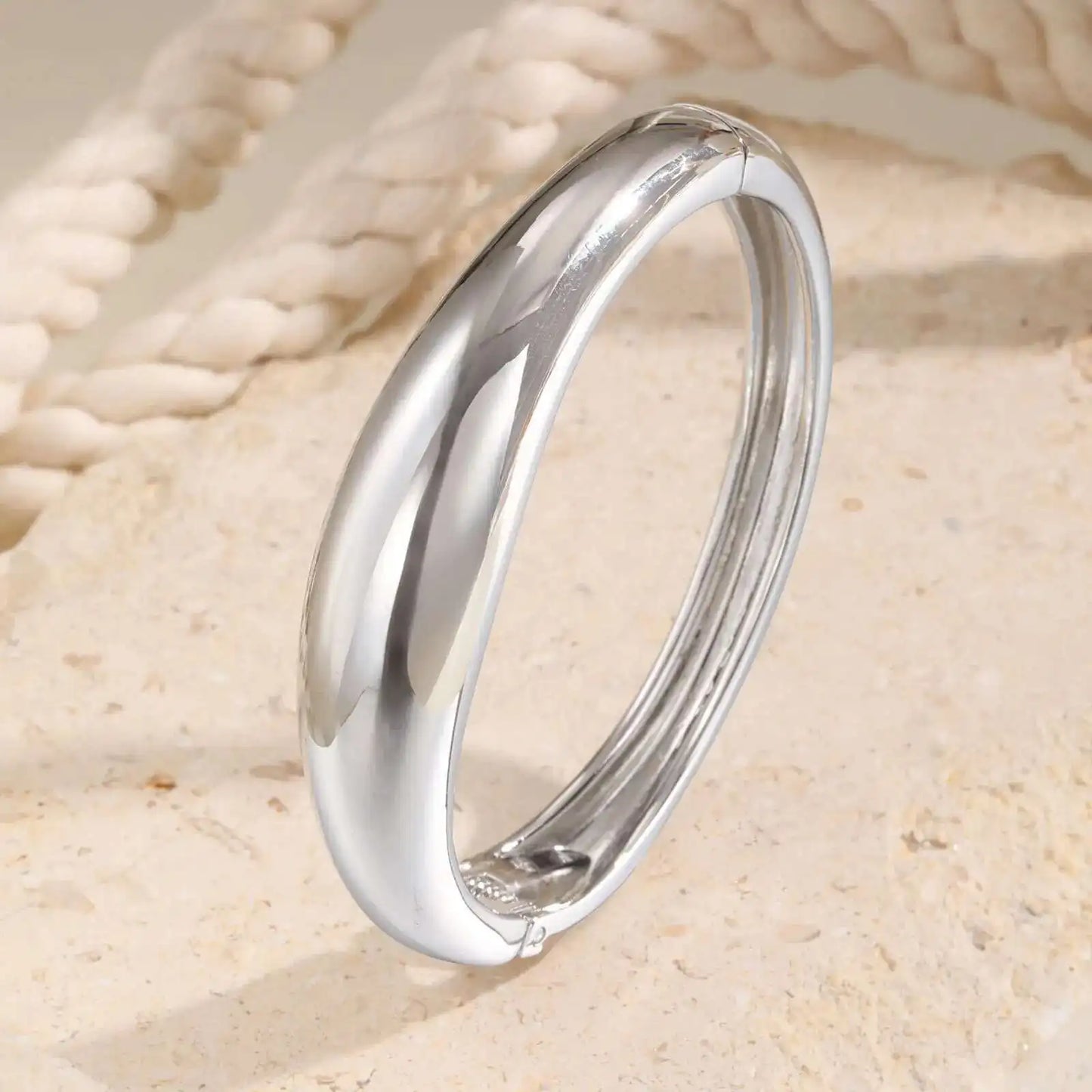 Open Spring Bangle Bracelet
