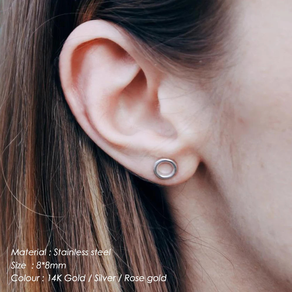 Jasmine Round Stud Earrings