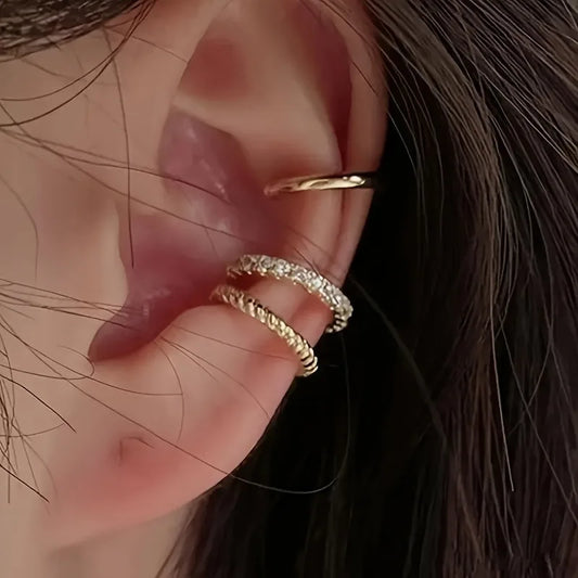 Korean Design Stainless Steel Clip Earrings No Piercing