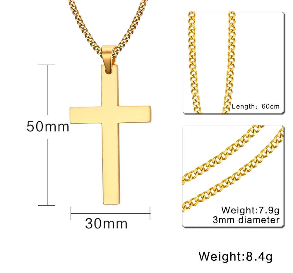 Baby Cross  Necklace For Boys Girls Stainless Steel