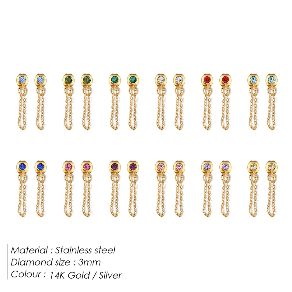 Tonia Birthstone Earrings