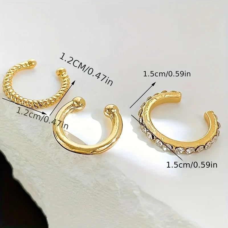 Cleo Korean Design Stainless Steel Clip Earrings No Piercing