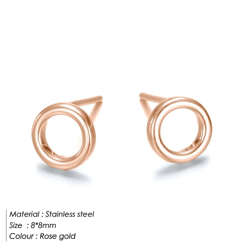 Jasmine Round Stud Earrings