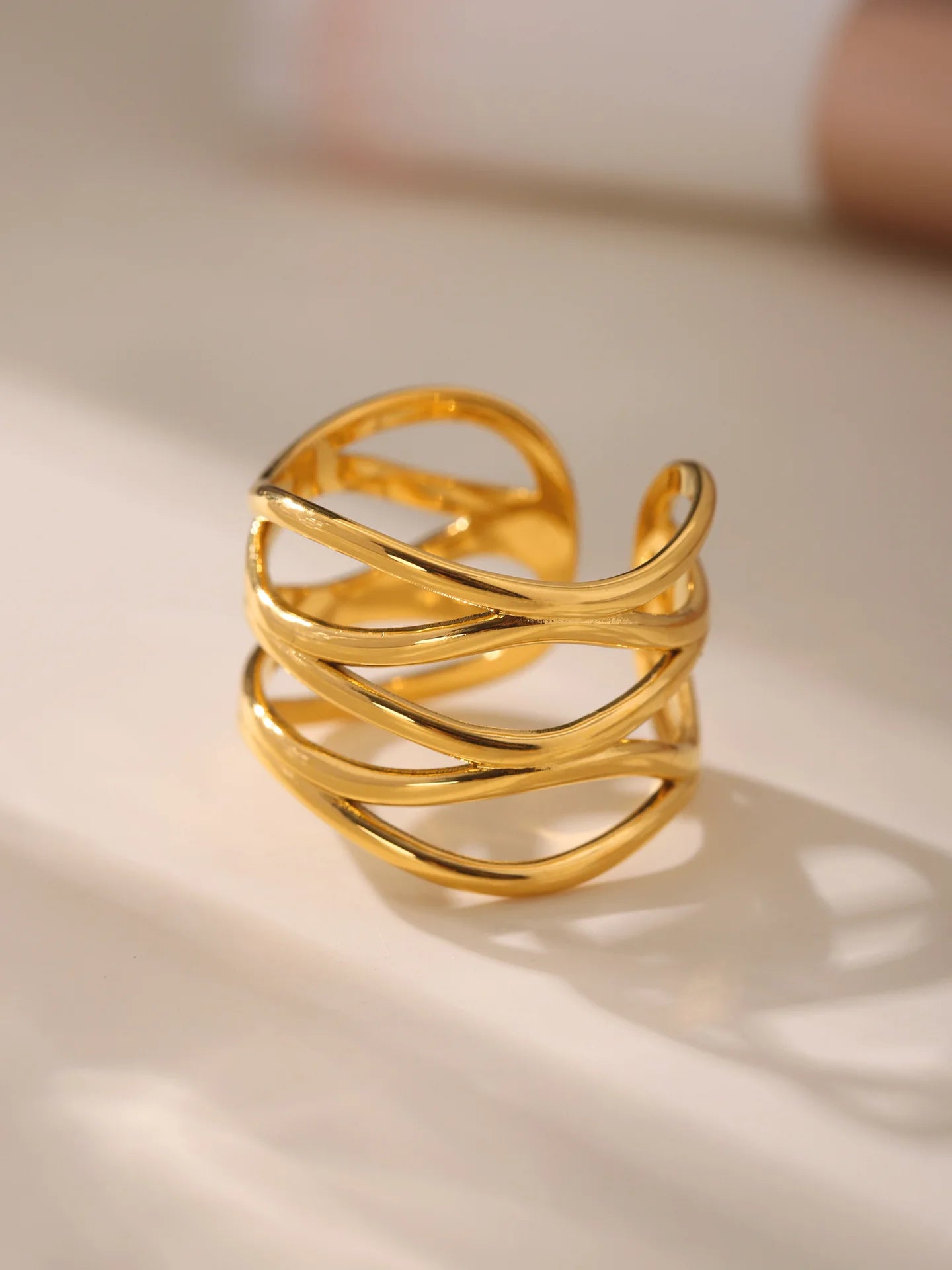 Stainless Steel Ring for Women Hollow