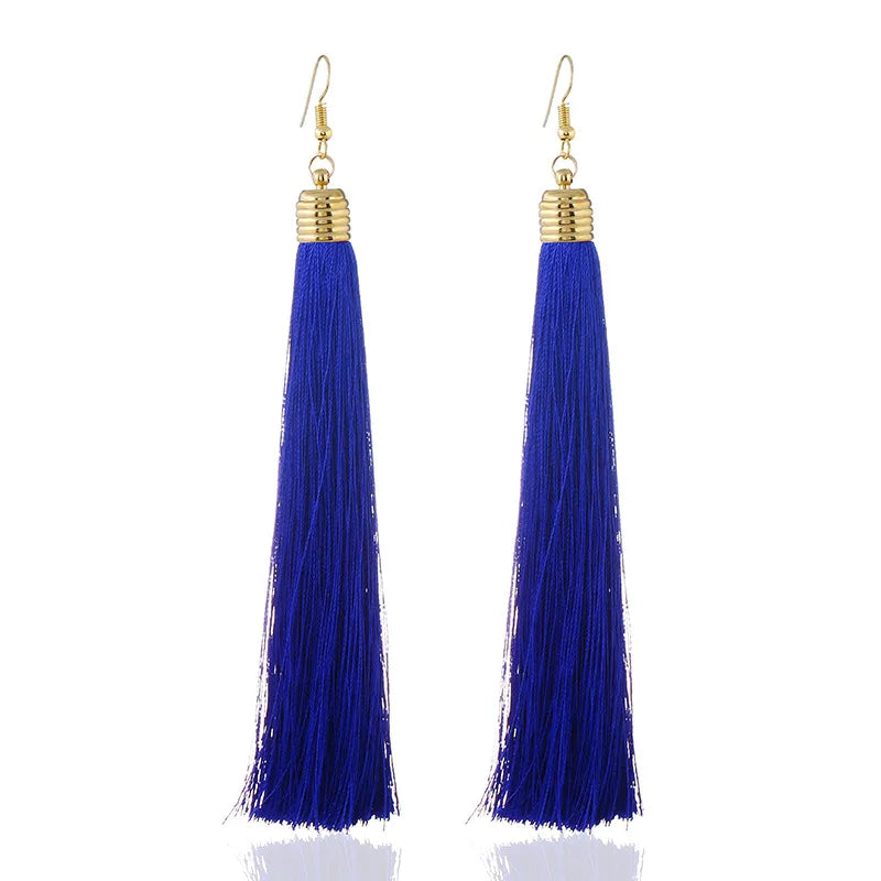 Vintage Ethnic Long Tassel Earrings