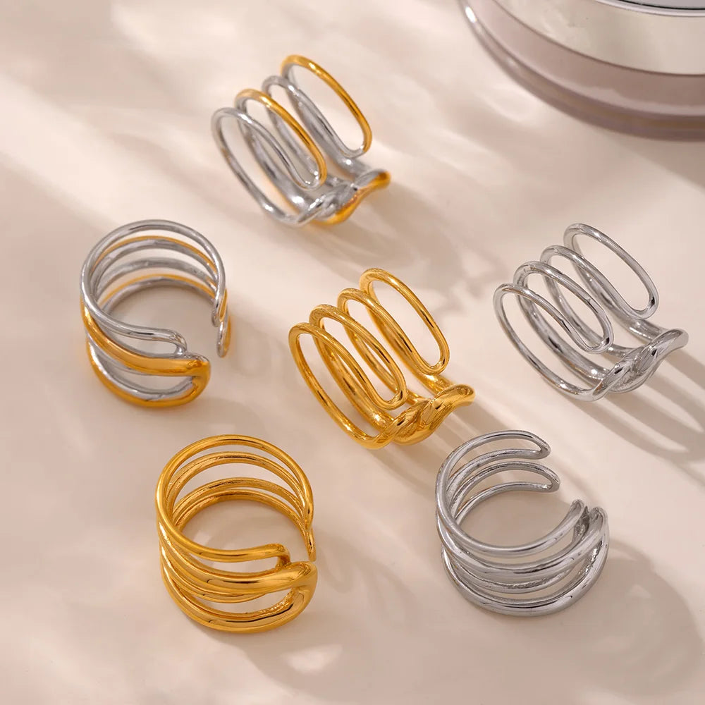 Stainless Steel Ring for Women Hollow
