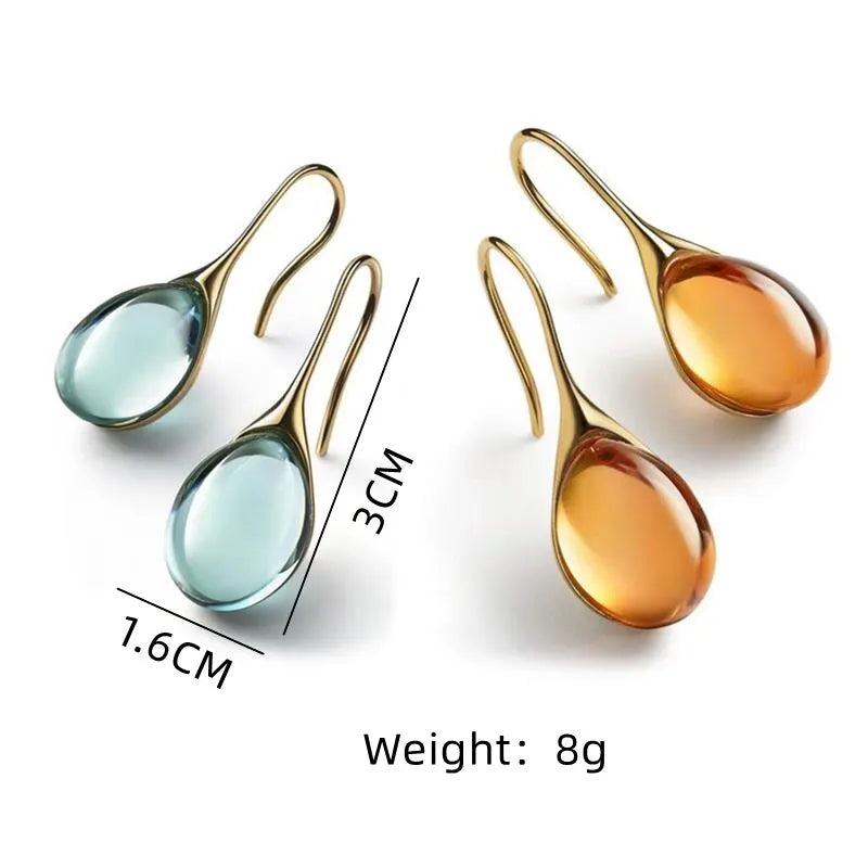 Cat's Eye Stones Colourful Fashion Earrings