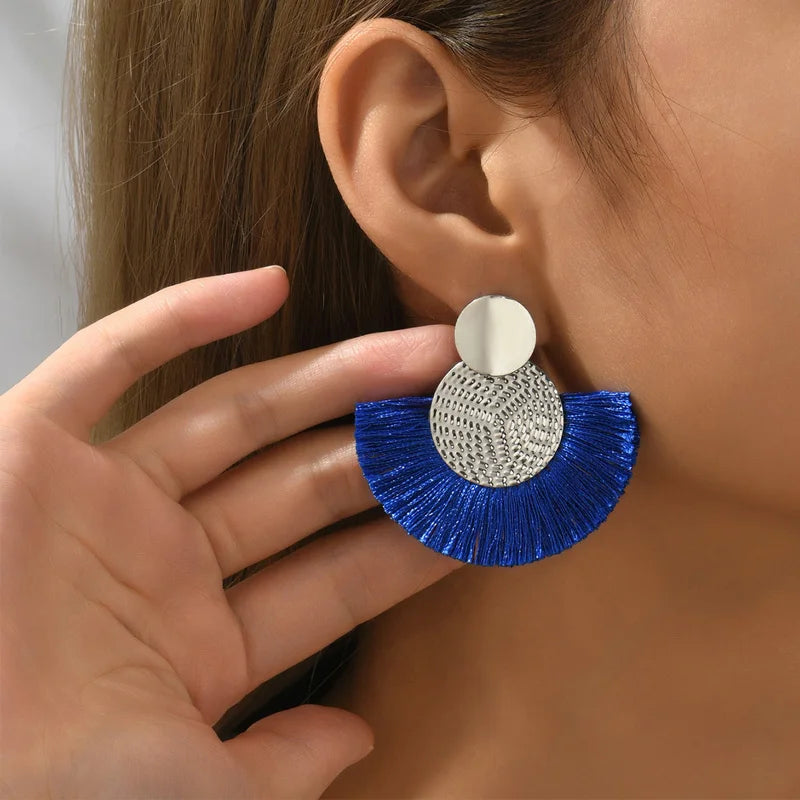 Rita Bohemian Big Tassel Dangle Fringe Female Earrings
